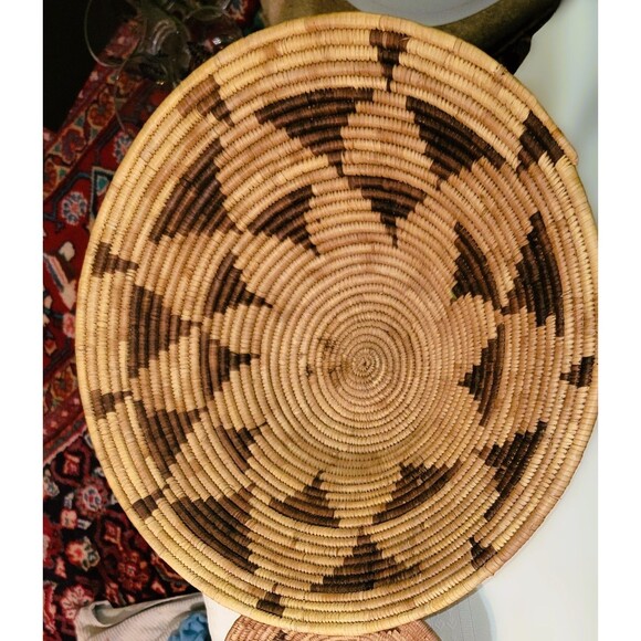 VTG Botswana Coiled Basket Bowl Set 2"Flight of the Swallows" Pattern hand woven - Picture 5 of 16